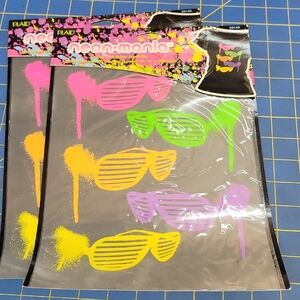 PLAID Neon Mania Party Sunglasses Iron On Transfer 2 Packages